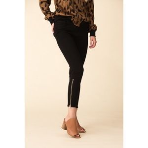 L’AGENCE Sabine Black Ankle Zip Skinny Jeans 27